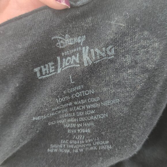 The Lion King Broadway Musical Black Short 100% Cotton Sleeved T-Shirt Large - Picture 7 of 11